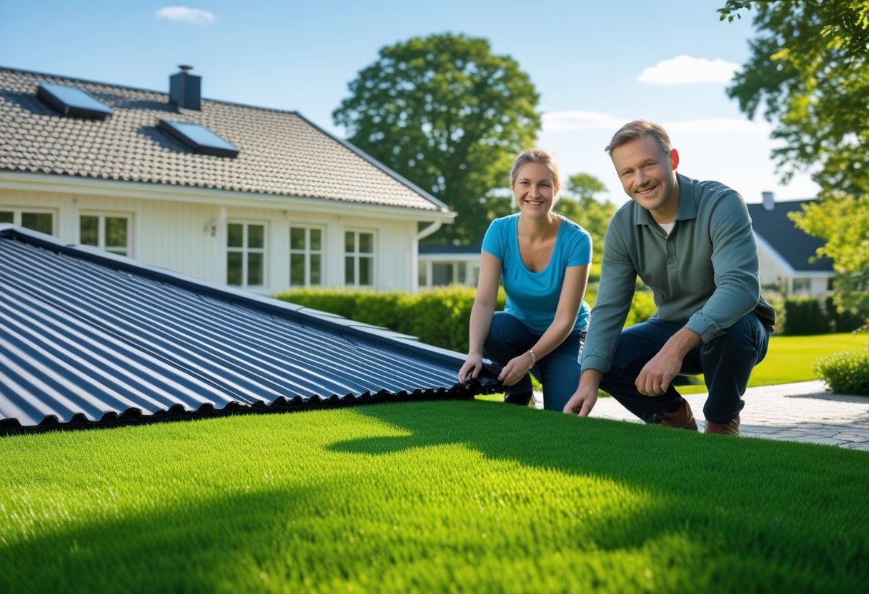 Sådan får du en sund græsplæne og et holdbart tag i Hadsten